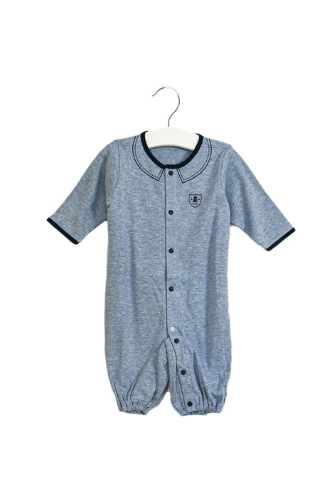 A Blue Long Sleeve Rompers from Familiar in size 0-3M for boy. (Front View)