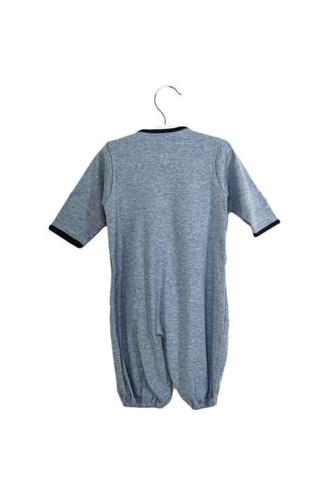 A Blue Long Sleeve Rompers from Familiar in size 0-3M for boy. (Back View)