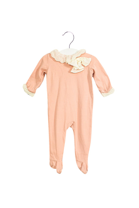 A Pink Long Sleeve Jumpsuits from Nanos in size 3-6M for girl. (Front View)