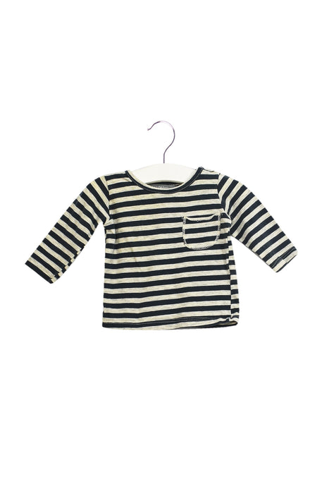 A Grey Long Sleeve Tops from 1 + in the family in size 0-3M for neutral. (Front View)