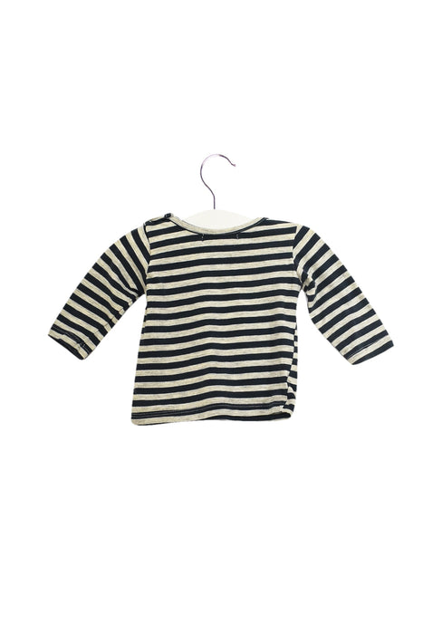 A Grey Long Sleeve Tops from 1 + in the family in size 0-3M for neutral. (Back View)