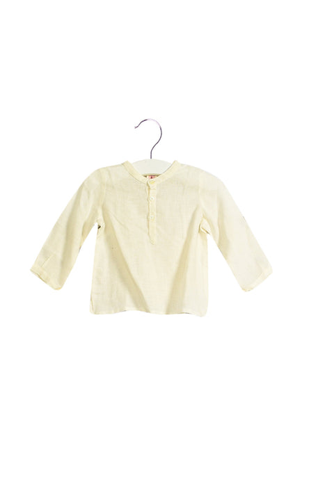 A White Long Sleeve Tops from Bonpoint in size 3-6M for boy. (Front View)