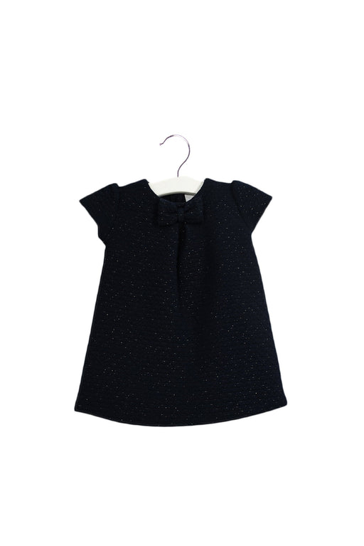A Navy Short Sleeve Dresses from J by Jasper Conran in size 6-12M for girl. (Front View)