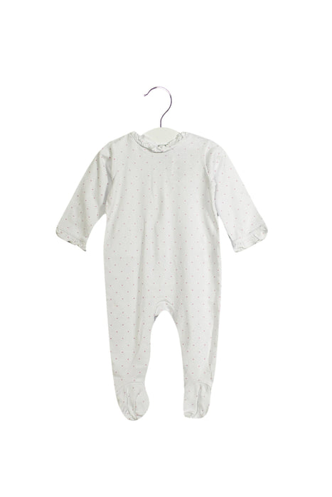 A White Long Sleeve Jumpsuits from Jacadi in size 3-6M for girl. (Front View)