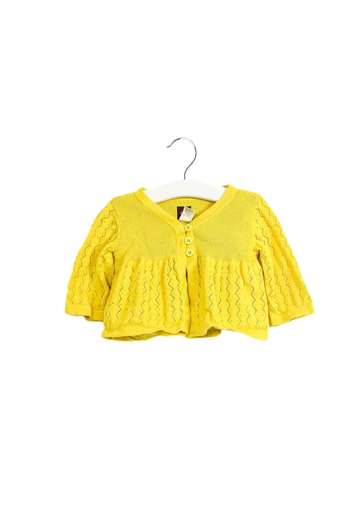 A Yellow Cardigans from Tea in size 6-12M for girl. (Front View)