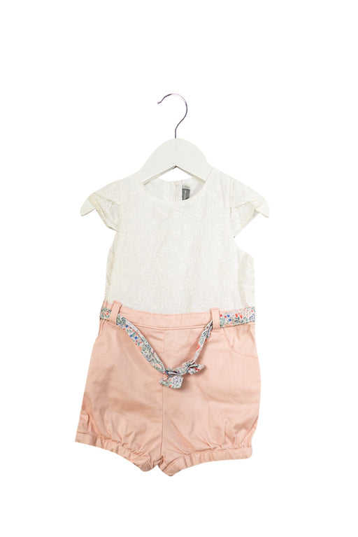 A White Rompers from Sergent Major in size 6-12M for girl. (Front View)