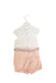 A White Rompers from Sergent Major in size 6-12M for girl. (Back View)