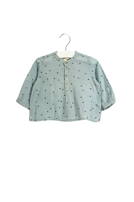 A Blue Long Sleeve Tops from Bonpoint in size 3-6M for neutral. (Front View)