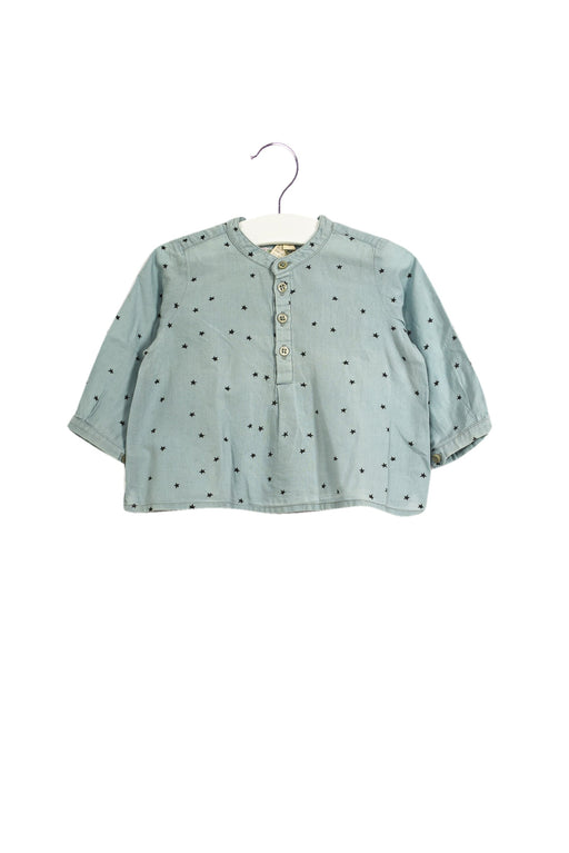 A Blue Long Sleeve Tops from Bonpoint in size 3-6M for neutral. (Front View)