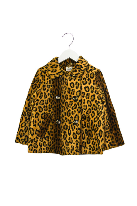 A Brown Coats from Milly Minis in size 4T for girl. (Front View)