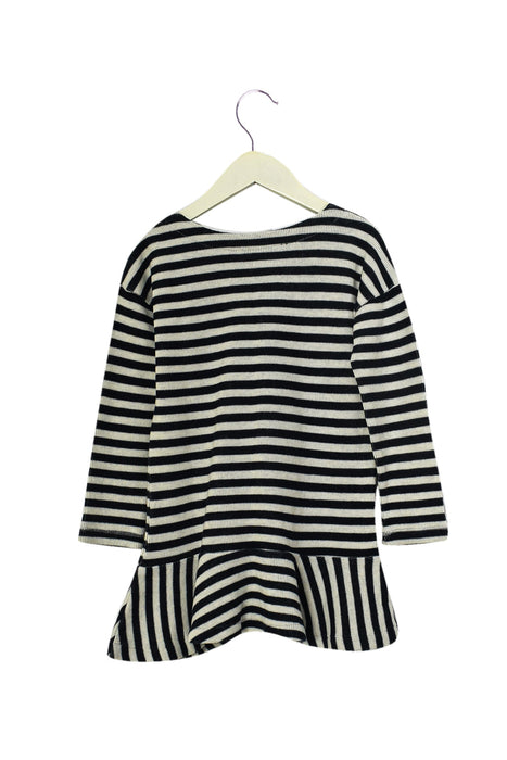 A Navy Sweater Dresses from Seed in size 5T for girl. (Back View)