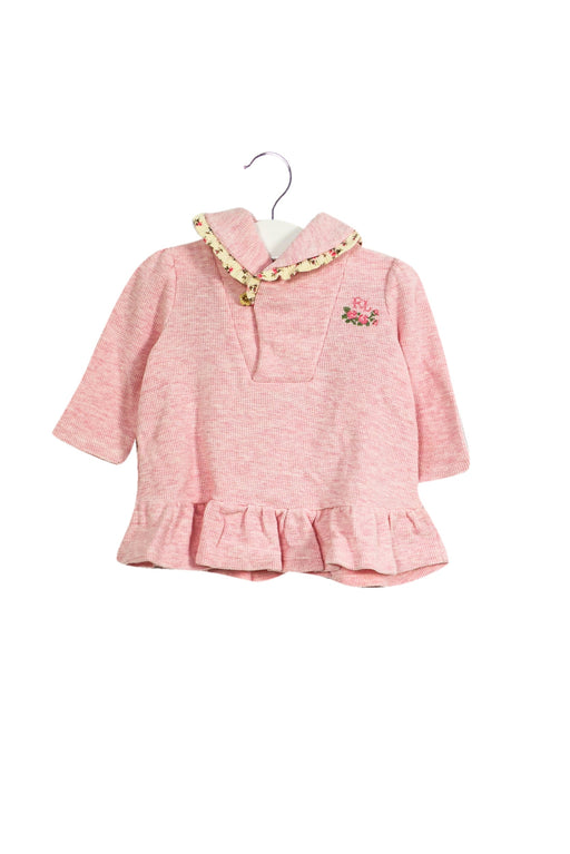 A Pink Long Sleeve Tops from Ralph Lauren in size 6-12M for girl. (Front View)