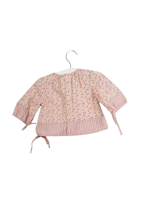 A Pink Long Sleeve Tops from Kaloo in size 3-6M for girl. (Back View)