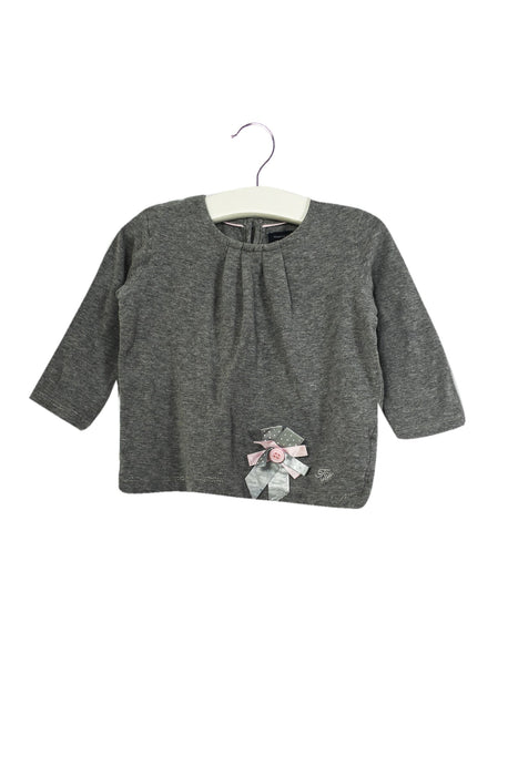A Grey Long Sleeve Tops from Tommy Hilfiger in size 6-12M for girl. (Front View)