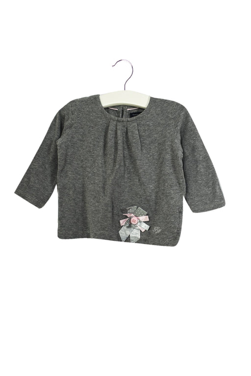 A Grey Long Sleeve Tops from Tommy Hilfiger in size 6-12M for girl. (Front View)