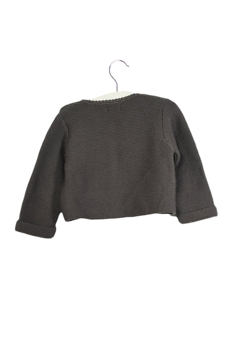 A Grey Cardigans from La Coqueta in size 6-12M for girl. (Back View)
