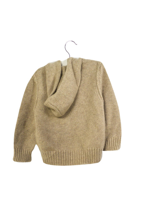 A Grey Zippered Sweatshirts from BYPAC in size 6-12M for neutral. (Back View)