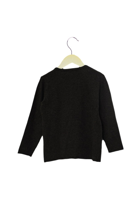 A Grey Cardigans from Les Enfantines in size 4T for girl. (Back View)