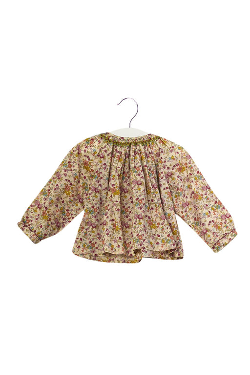A Beige Long Sleeve Tops from Bonpoint in size 6-12M for girl. (Front View)
