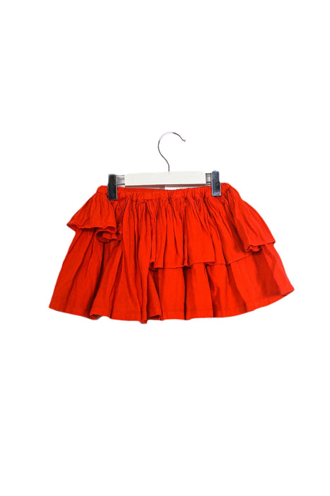 A Red Short Skirts from Bonton in size 4T for girl. (Back View)