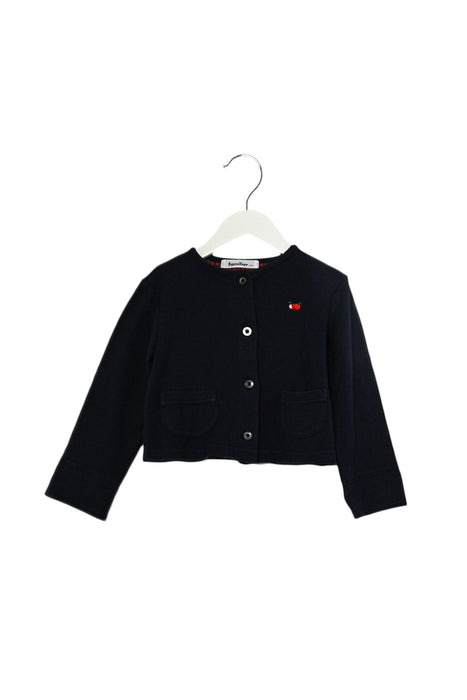 A Navy Cardigans from Familiar in size 4T for girl. (Front View)