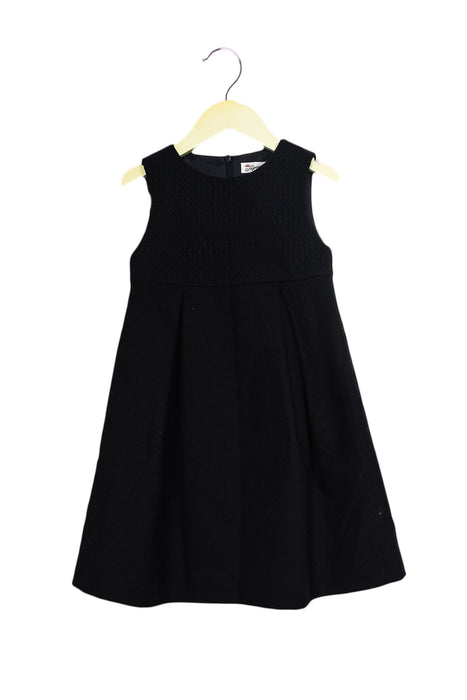 A Navy Sleeveless Dresses from Sayegusa in size 5T for girl. (Front View)