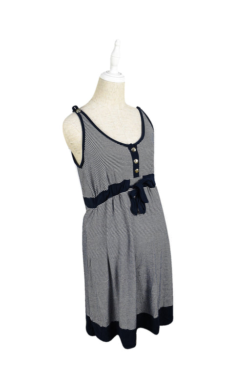 A Navy Sleeveless Dresses from Seraphine in size S for maternity. (Front View)