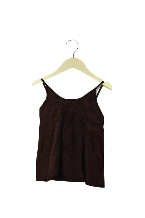 A Brown Sleeveless Tops from Flora & Henri in size 2T for girl. (Front View)