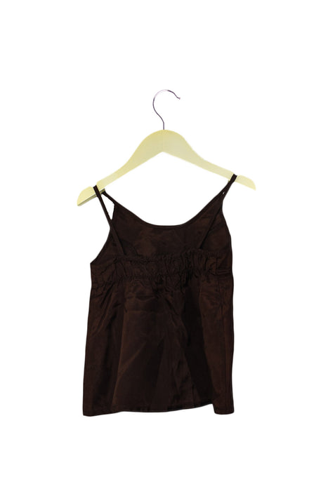 A Brown Sleeveless Tops from Flora & Henri in size 2T for girl. (Back View)