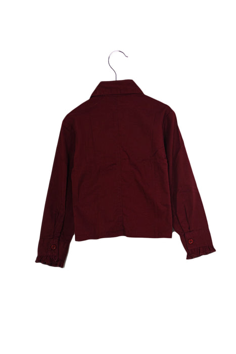A Burgundy Long Sleeve Tops from Guess in size 2T for girl. (Back View)
