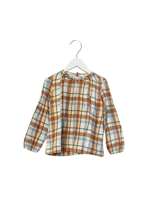 A Multicolour Long Sleeve Tops from Velveteen in size 4T for girl. (Front View)
