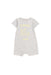A Grey Short Sleeve Rompers from Bonpoint in size 0-3M for neutral. (Front View)