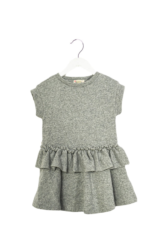 A Grey Short Sleeve Dresses from Crewcuts in size 2T for girl. (Front View)