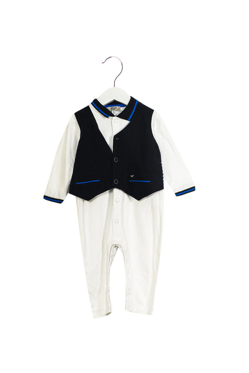 A Navy Long Sleeve Jumpsuits from Armani in size 6-12M for boy. (Front View)