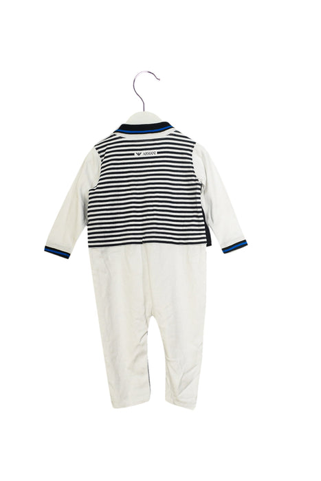 A Navy Long Sleeve Jumpsuits from Armani in size 6-12M for boy. (Back View)