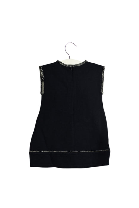 A Navy Sleeveless Dresses from Fendi in size 12-18M for girl. (Back View)