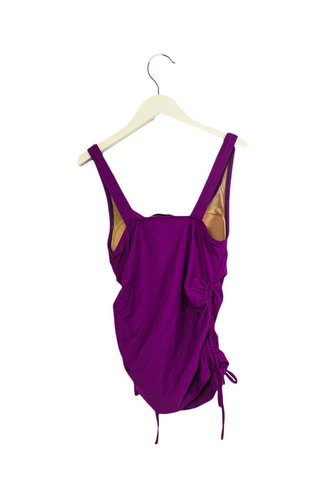 A Purple Swimsuits from Maternal America in size XS for maternity. (Back View)