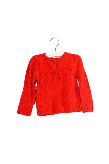 A Red Knit Sweaters from Agatha Ruiz De La Prada in size 18-24M for girl. (Front View)
