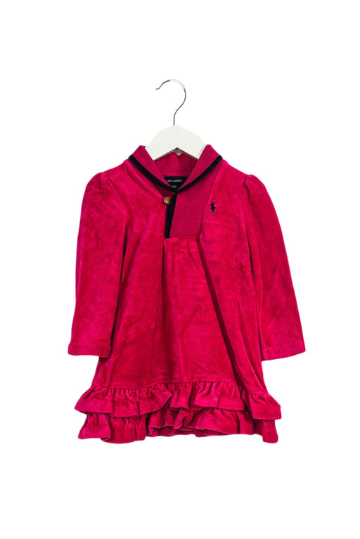 A Pink Long Sleeve Dresses from Ralph Lauren in size 18-24M for girl. (Front View)