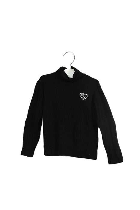 A Black Long Sleeve Tops from Chickeeduck in size 18-24M for girl. (Front View)
