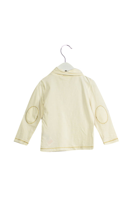 A Beige Long Sleeve Tops from Chloe in size 2T for girl. (Back View)