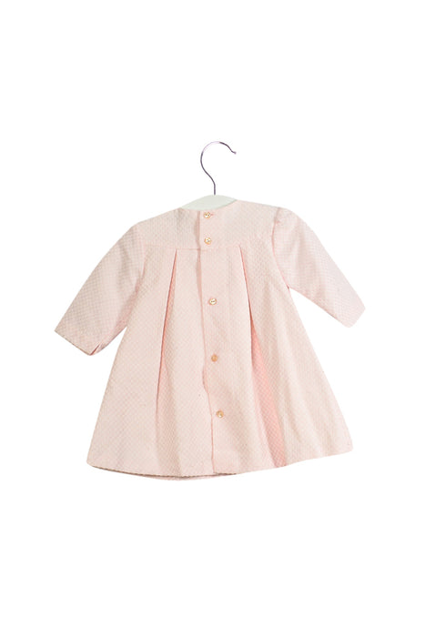 A Pink Long Sleeve Dresses from Tutto Piccolo in size 12-18M for girl. (Back View)