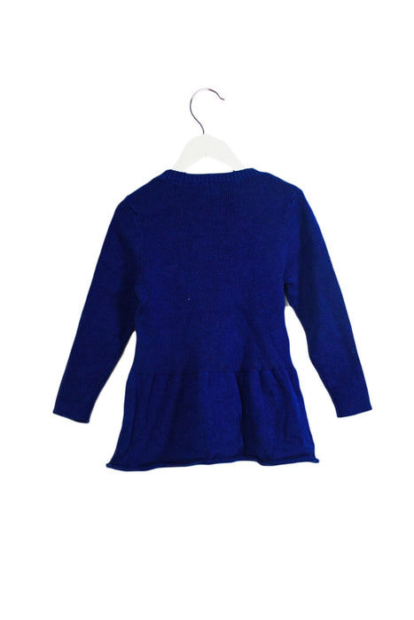 A Blue Sweater Dresses from Crewcuts in size 2T for girl. (Back View)