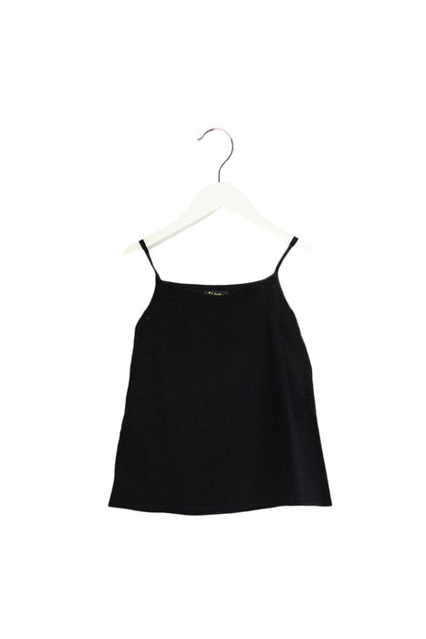 A Black Sleeveless Tops from Velveteen in size 2T for girl. (Front View)