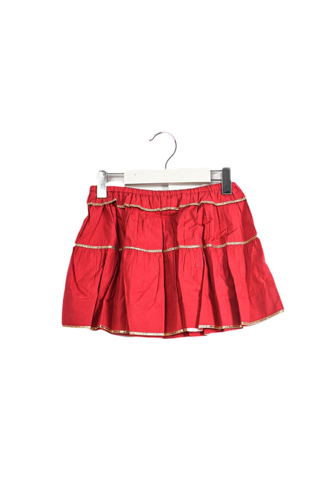 A Red Short Skirts from Velveteen in size 4T for girl. (Front View)
