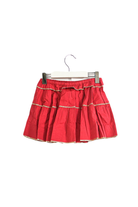 A Red Short Skirts from Velveteen in size 4T for girl. (Back View)