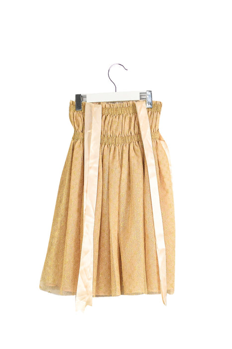A Gold Sleeveless Dresses from TALC in size 4T for girl. (Back View)