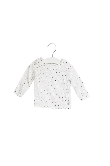 A White Long Sleeve Tops from Cadet Rousselle in size 3-6M for girl. (Front View)