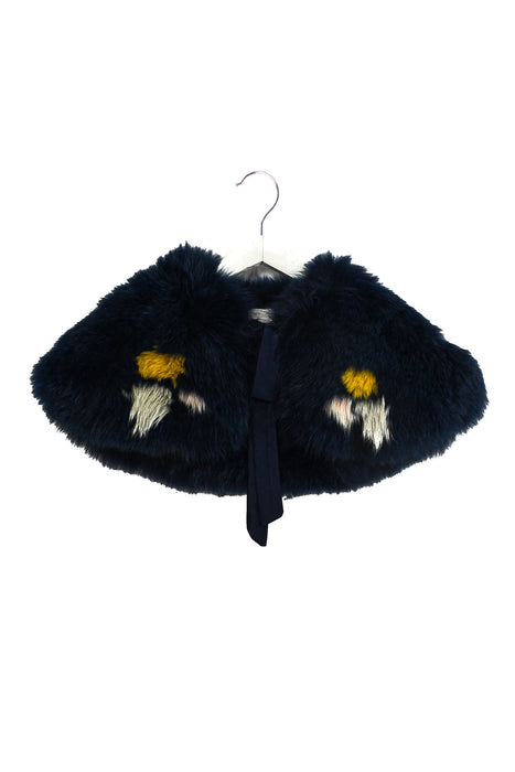 A Navy Capes & Ponchos from Bleu Comme Gris in size 2T for girl. (Front View)