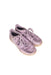 A Purple Sneakers from Adidas in size 10Y for girl. (Front View)